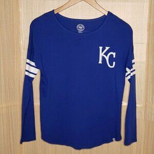 47 Womens Blue Kansas City Royals MLB Long Sleeve Knit Top Small